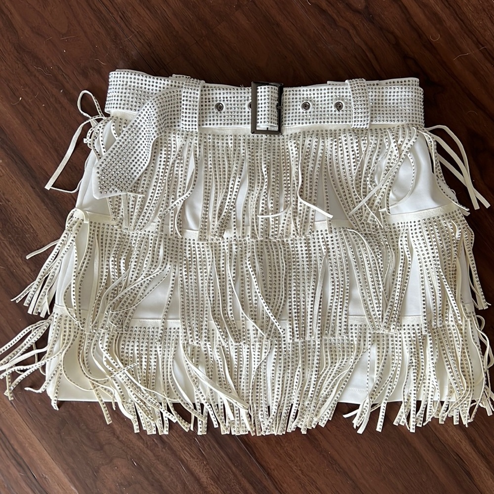 Fringe rhinestone skirt